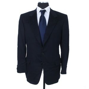 Brioni Cashmere Blend Made in Italy Navy Blue Jacket/Blazer, 43R